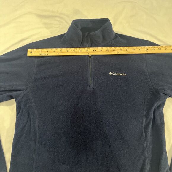 Men’s Medium Navy Half Zip Columbia Pullover Fleece - Picture 7 of 11
